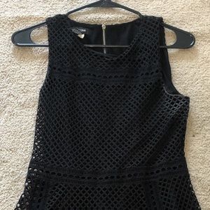 Black Net Drop Down Dress